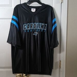 Carolina Panthers Black and Blue jersey style shirt Sz XL EUC worn once
